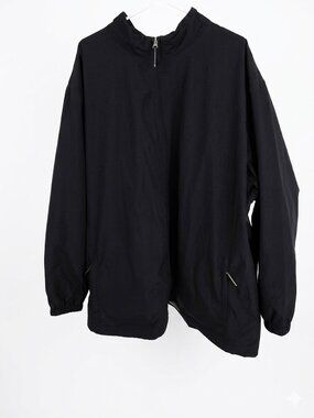 Charles River Apparel Jacket Black Windbreaker Full Zip Mens Size 5XL Big Tall